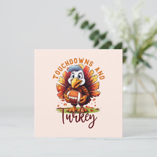 Carte Touchdown et Turquie Thanksgiving (Debout devant)