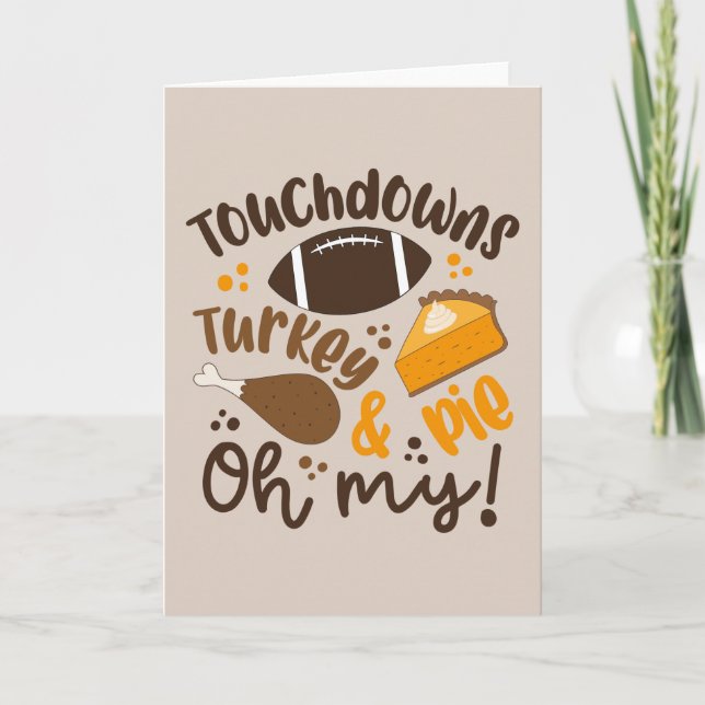 Carte Touchdowns Turquie & tarte | Oh, mon (Devant)