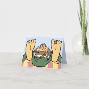Carte Touching Basset Conforter un dessin animé d'un ami
