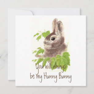 Carte Toujours être mon citation lapin lapin Hunny