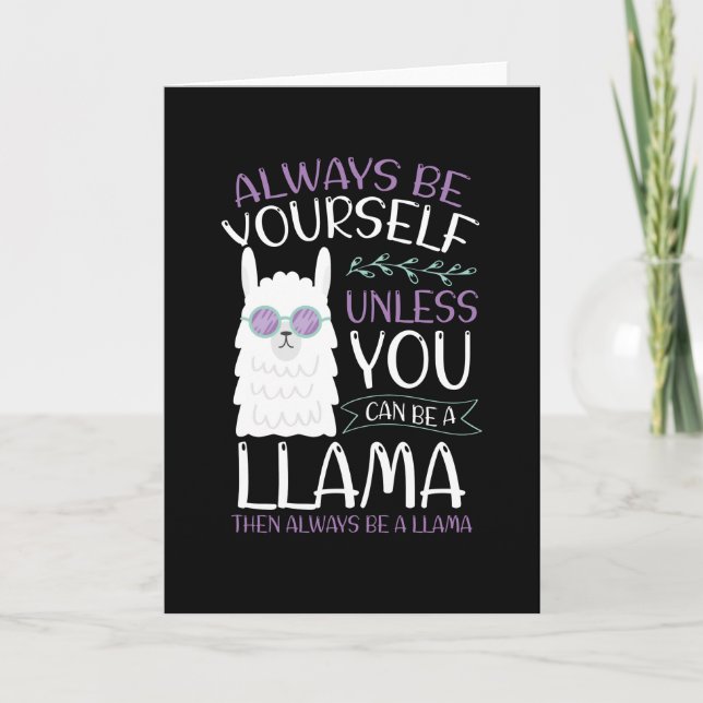 Carte Toujours être un lama (Devant)