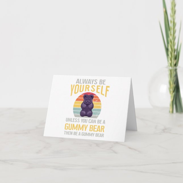 Carte Toujours Gummy Ours Drôle Amateurs de bonbons Fill (Devant)