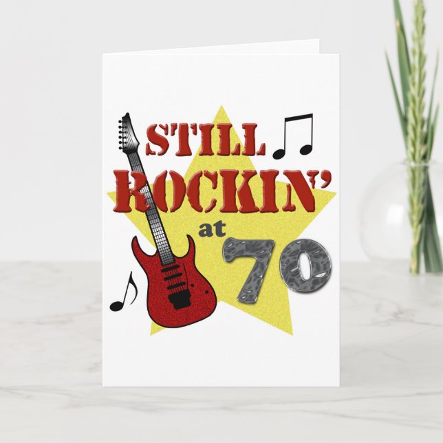 Carte Toujours Rockin' À 70 Ans (Devant)