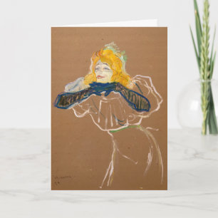 Carte Toulouse-Lautrec - Yvette Guilbert chantant