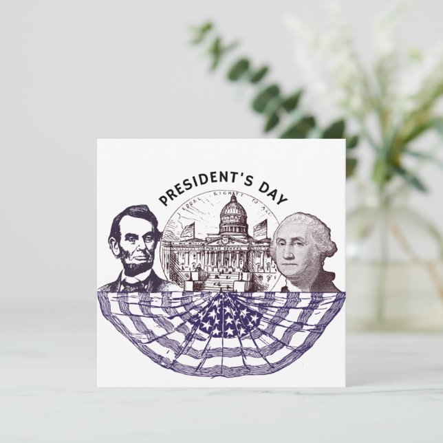 CARTE TOUR CLASSIQUE DE LA JOURNÉE DU PRÉSIDENT (Debout devant)