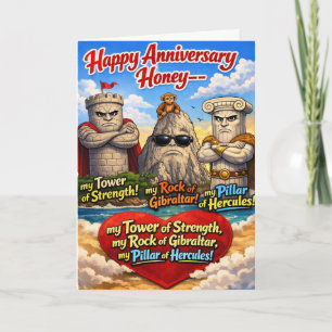 Carte Tour de force anniversaire de mariage pour mari