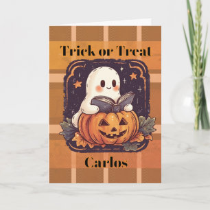 Carte Tour de friandises d'Halloween pour fantôme de cit