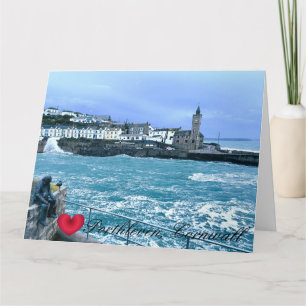 Carte Tour de l'Horloge de Porthleven + Sculpture Waitin