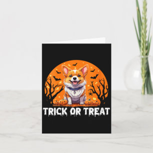 Carte Tour de Traitement d'Halloween pour Femmes Chien C