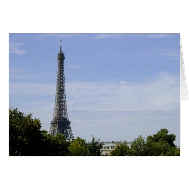 Carte Tour Eiffel (Devant horizontal)