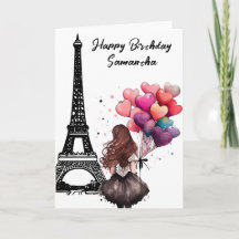 Tour Eiffel Chic, Fille, Ballons Coeur Anniversair