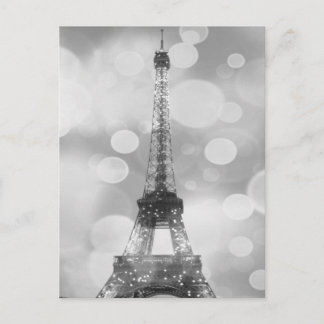 Carte Tour Eiffel, Noir & Blanc, Vertical