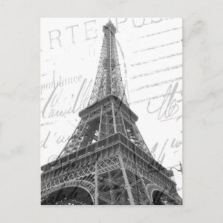 Carte Tour Eiffel, Noir & Blanc, Vertical