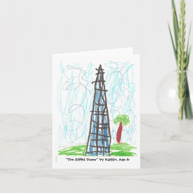 Carte "Tour Eiffel" par Kaitlin, âge 6 (Devant)