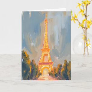 Carte Tour Eiffel Paris France Aquarelle