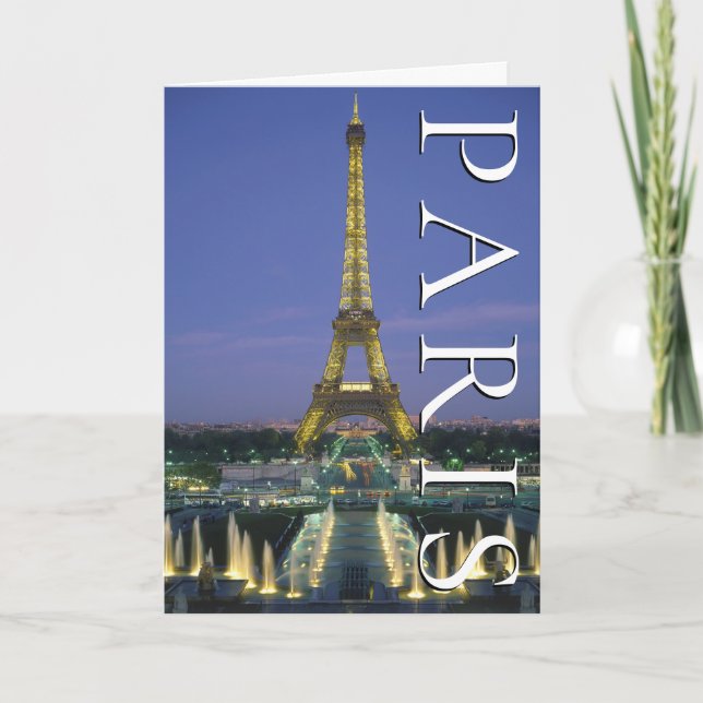 Carte Tour Eiffel | Paris, France | Joyeux anniversaire (Devant)