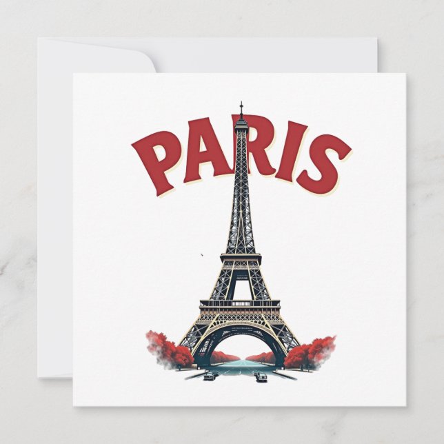 Carte Tour Eiffel, Paris, retro (Devant)