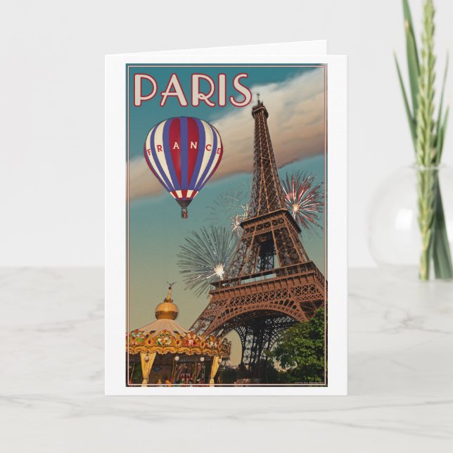 Carte Tour Eiffel vintage (Devant)