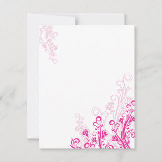Carte Tourbillon floral rose (vierge)