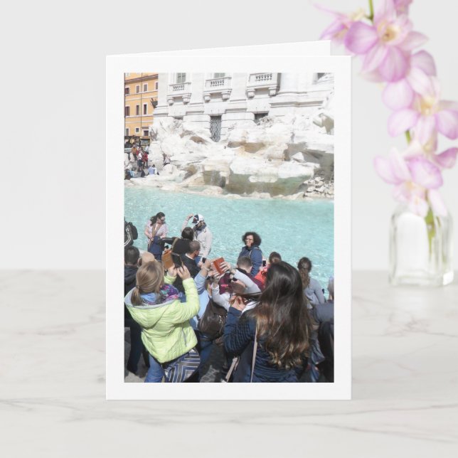Carte Touristes à la fontaine de Trevi, Roma (Orchidée)