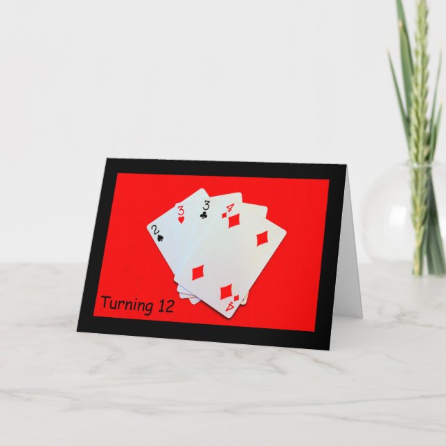 Carte Tourner À 12 Ans Est Une Grosse Affaire ! (Devant)