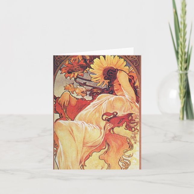 Carte Tournesol Alphonse Mucha (Devant)