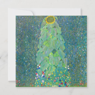 Carte Tournesol de Klimt, Fleurs Vintages Art Nouveau