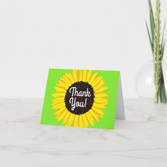 Carte Tournesol fête d'anniversaire (Devant)