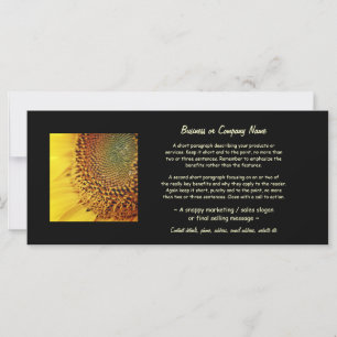 Carte Tournesol frais et doré