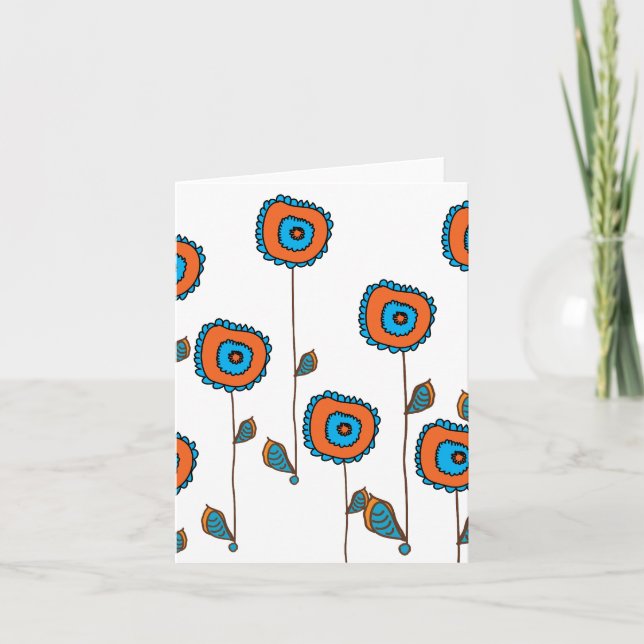 Carte Tournesol orange II par des conceptions de Cynthia (Devant)