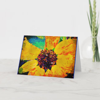 Carte Tournesol orné de bijoux