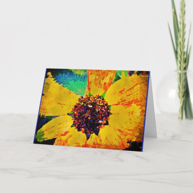 Carte Tournesol orné de bijoux (Devant)