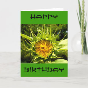 Carte Tournesol photo Anniversaire