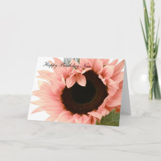 Carte Tournesol rose