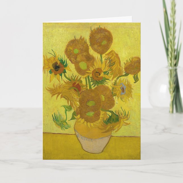 Carte Tournesols de Van Gogh Painting Art Card (Devant)
