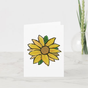 Carte Tournesols Jaune Clair