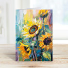 Tournesols Peinture Abstraite Florale moderne