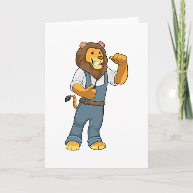 Carte Tournevis de lion bricoleur (Devant)