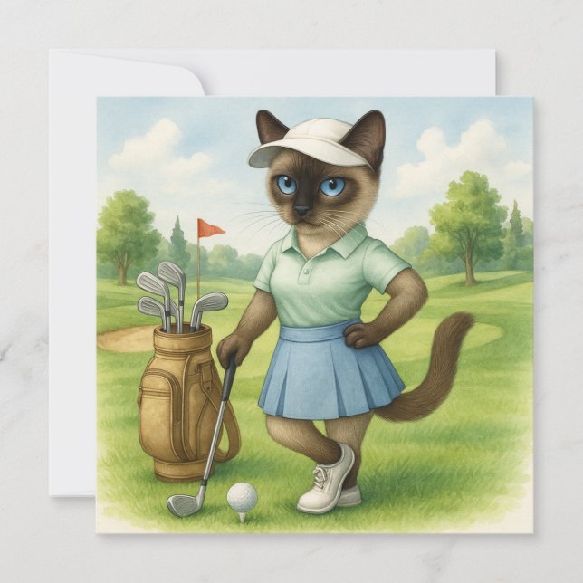 Carte Tournoi Golfer Cat Lady (Devant)