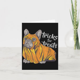 Carte Tours de magie pour friandises Chien bouledogue mi