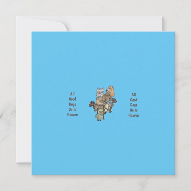 Carte Tous les bons chiens vont au ciel (Devant)
