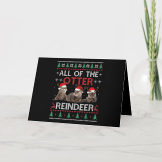 Carte Tous les rennes de Loutres, un laide de Noël