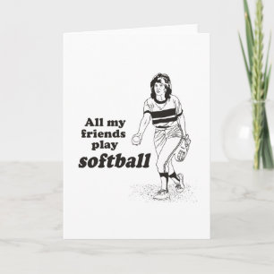 Carte Tous mes amis jouent au softball