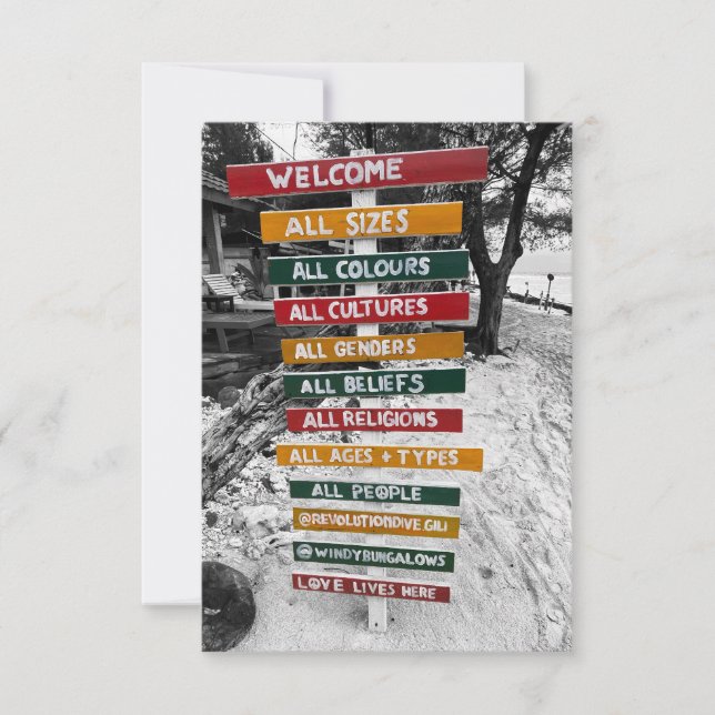 Carte Tous sont les bienvenus (Devant)