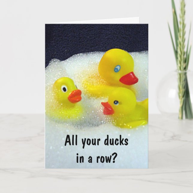 CARTE TOUS VOS CANARDS DANS UN BÉBÉ ROW FÉLICITATIONS (Devant)
