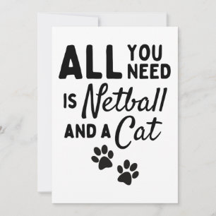 Carte Tout ce dont vous avez besoin, c'est du netball et