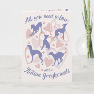 Carte Tout ce dont vous avez besoin est amour italien gr