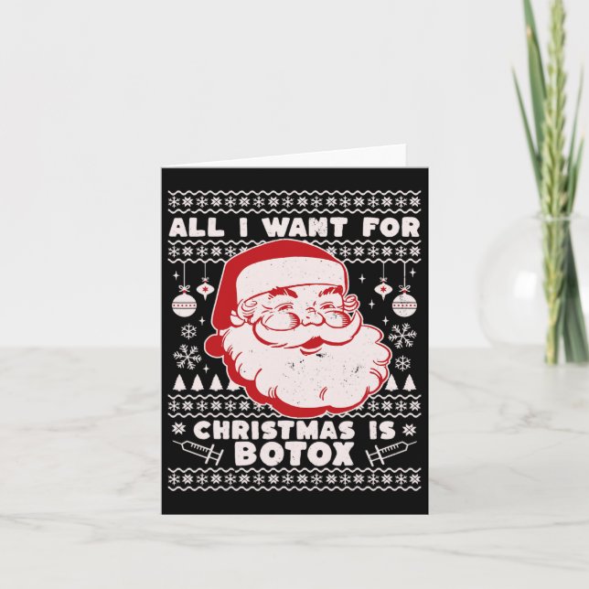 Carte Tout Ce Que Je Veux Pour Noël C'Est Botox Père Noë (Devant)
