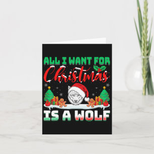 Carte Tout Ce Que Je Veux Pour Noël, C'Est Un Loup De Pè