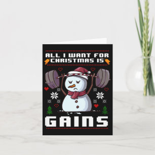 Carte Tout Ce Que Je Veux Pour Noël Est Gains Snowman Gy
